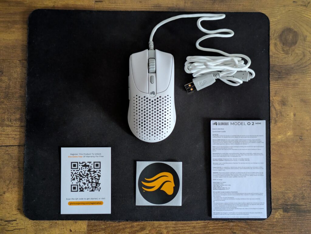 Lieferumfang der Glorious Model O 2 Mini Gaming-Maus