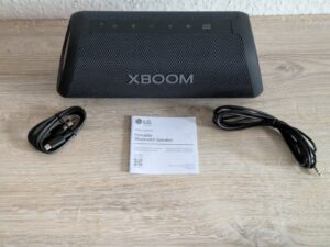 Lieferumfang der LG XBOOM Go DXG7 Bluetooth-Lautsprecher