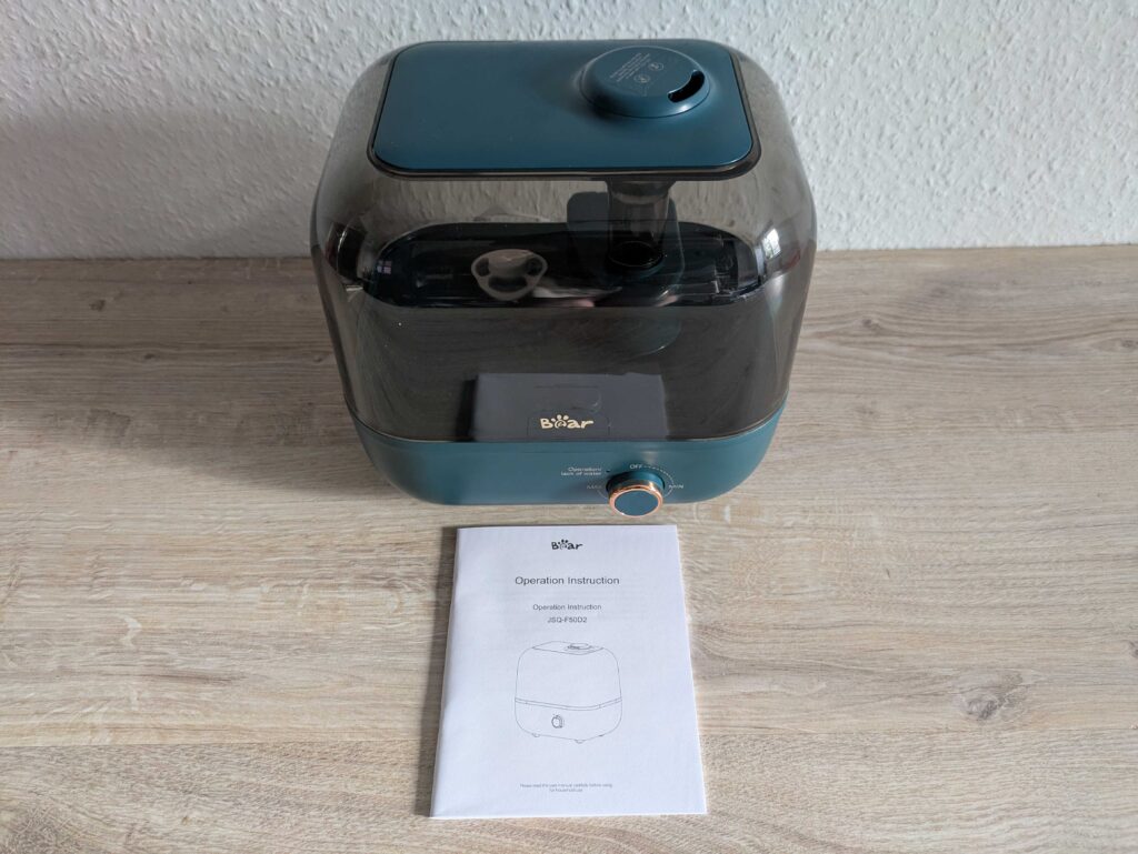 Lieferumfang des BEAR JSQ-F50D2 Luftbefeuchters