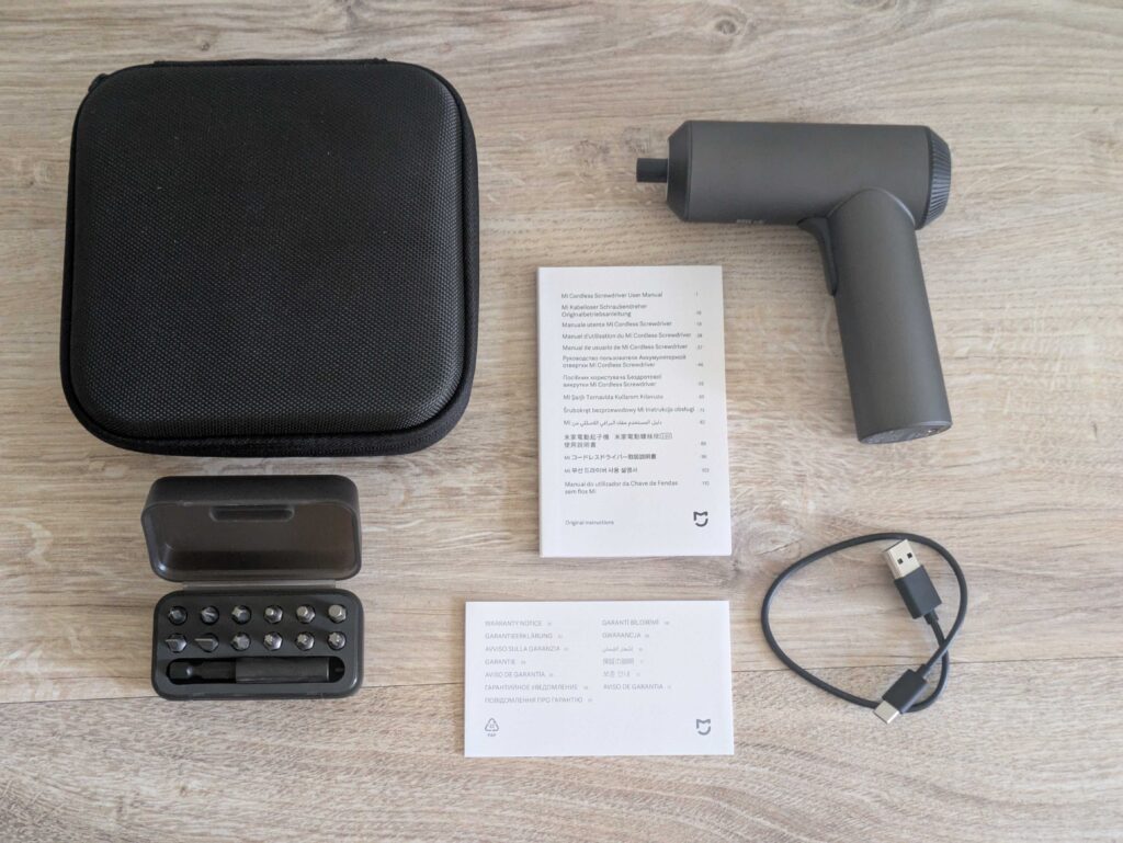 Lieferumfang des Mi Cordless Akkuschraubers