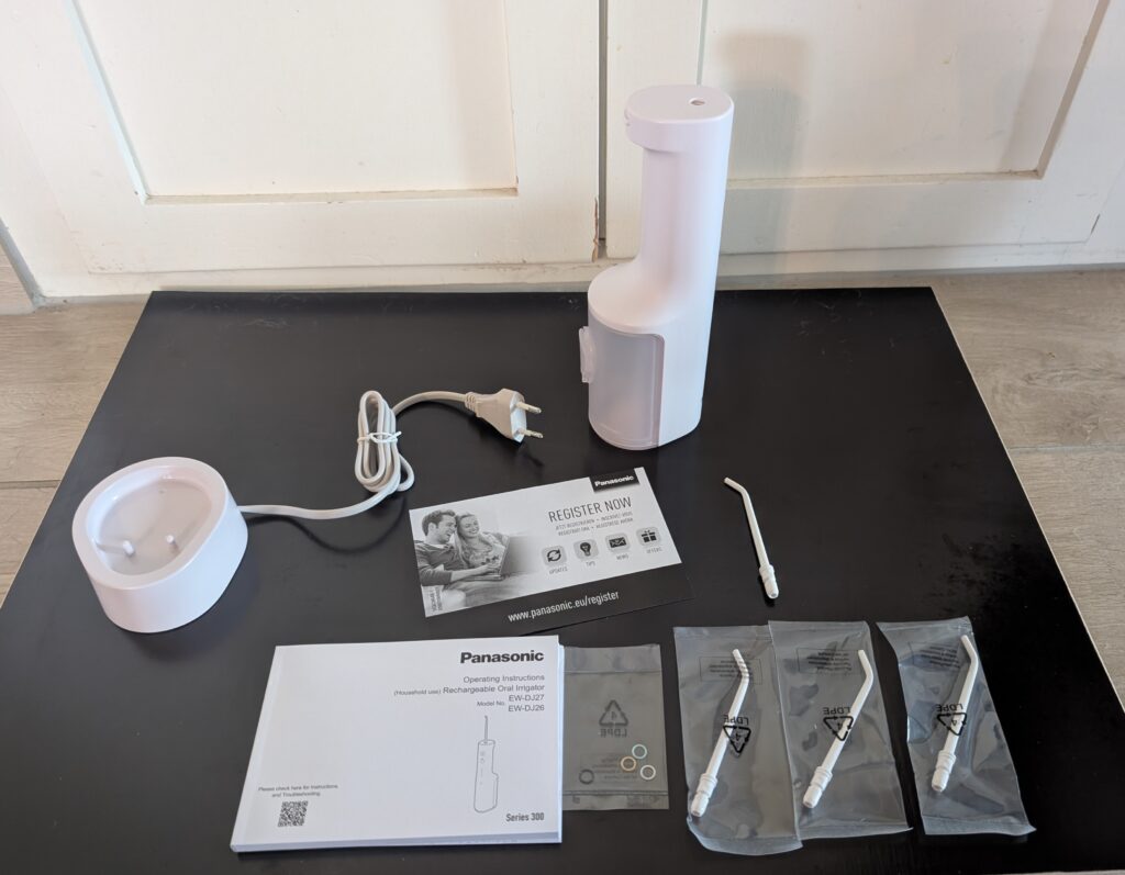 Panasonic 300 Munddusche Lieferumfang ausgepackt