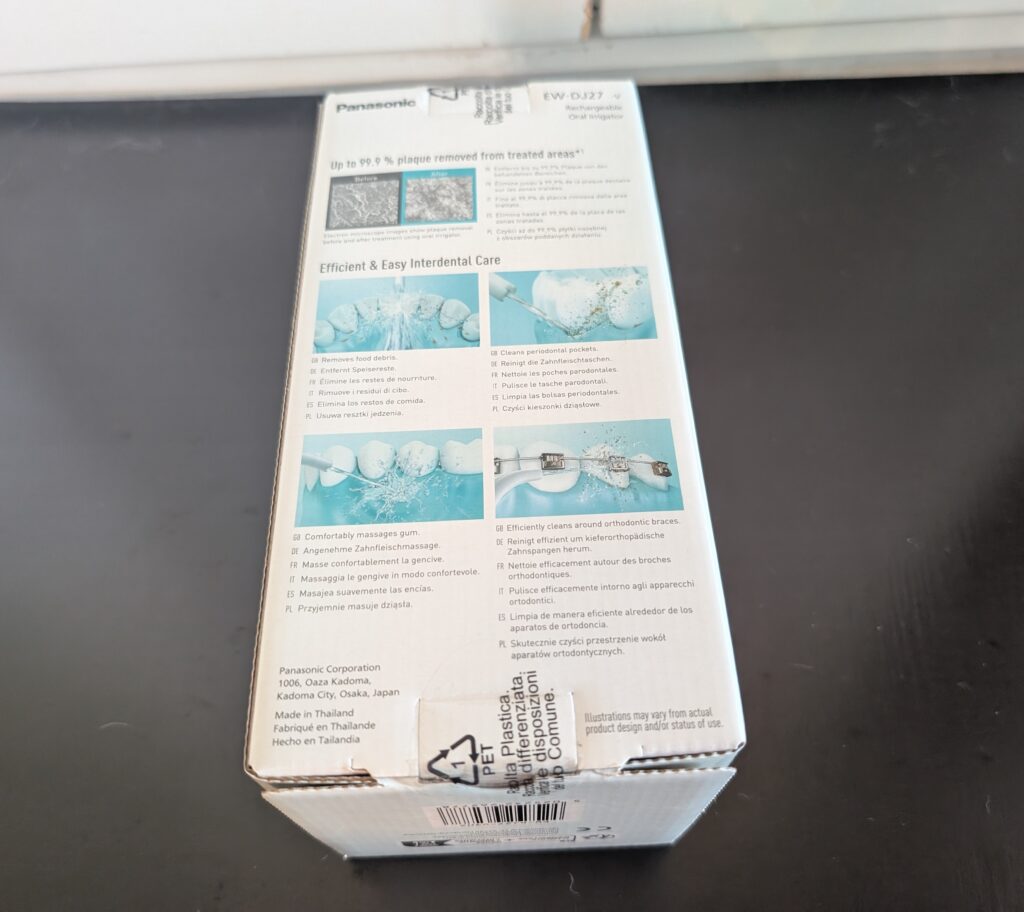 Panasonic 300 Munddusche Verpackung hinten