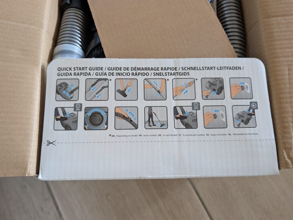 Rowenta Compact Power Staubsauger Quickstart Guide Verpackung