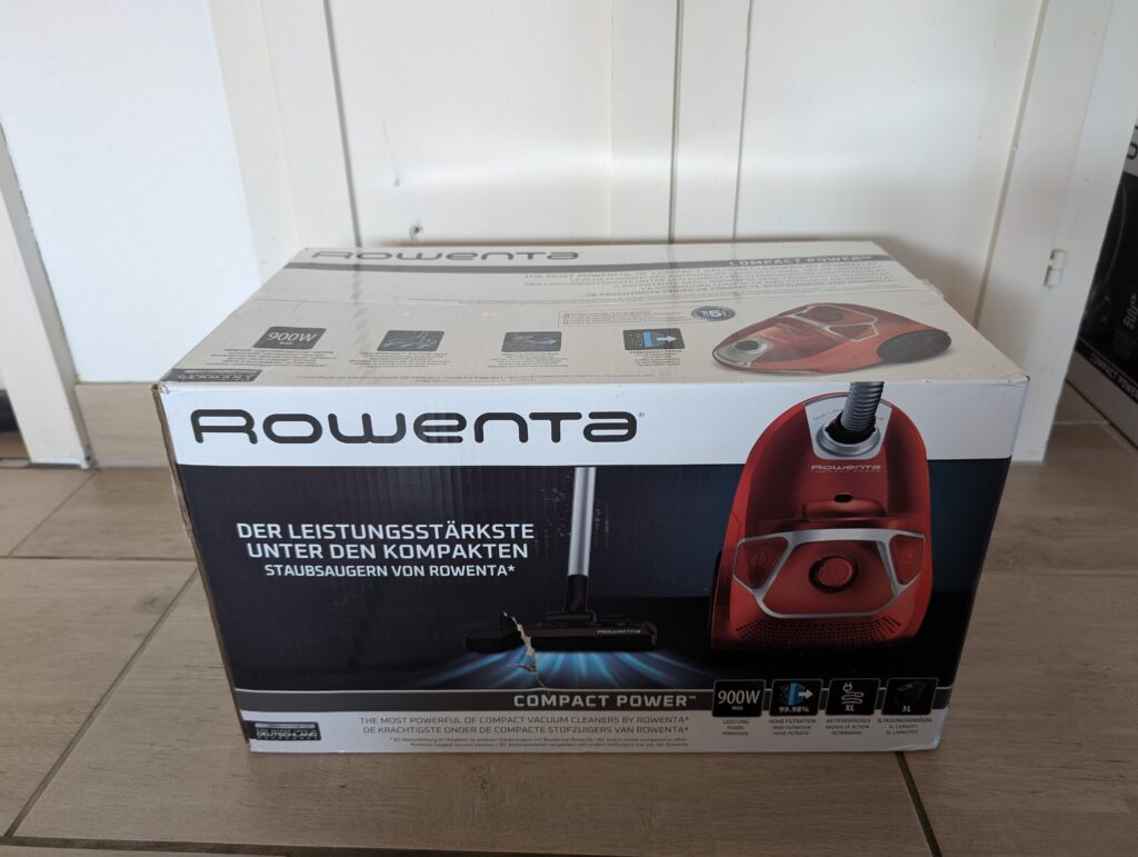 Rowenta Compact Power Staubsauger Verpackung von vorn