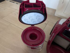 Rowenta Compact Power XXL Classic Staubsauger Staubbehälter geöffnet