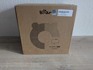 Verpackung des BEAR JSQ-F50D2 Luftbefeuchters von hinten