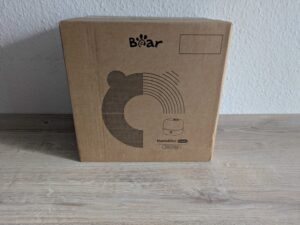 Verpackung des BEAR JSQ-F50D2 Luftbefeuchters von vorne