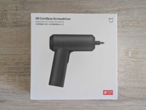 Verpackung des Mi Cordless Akkuschraubers von vorne