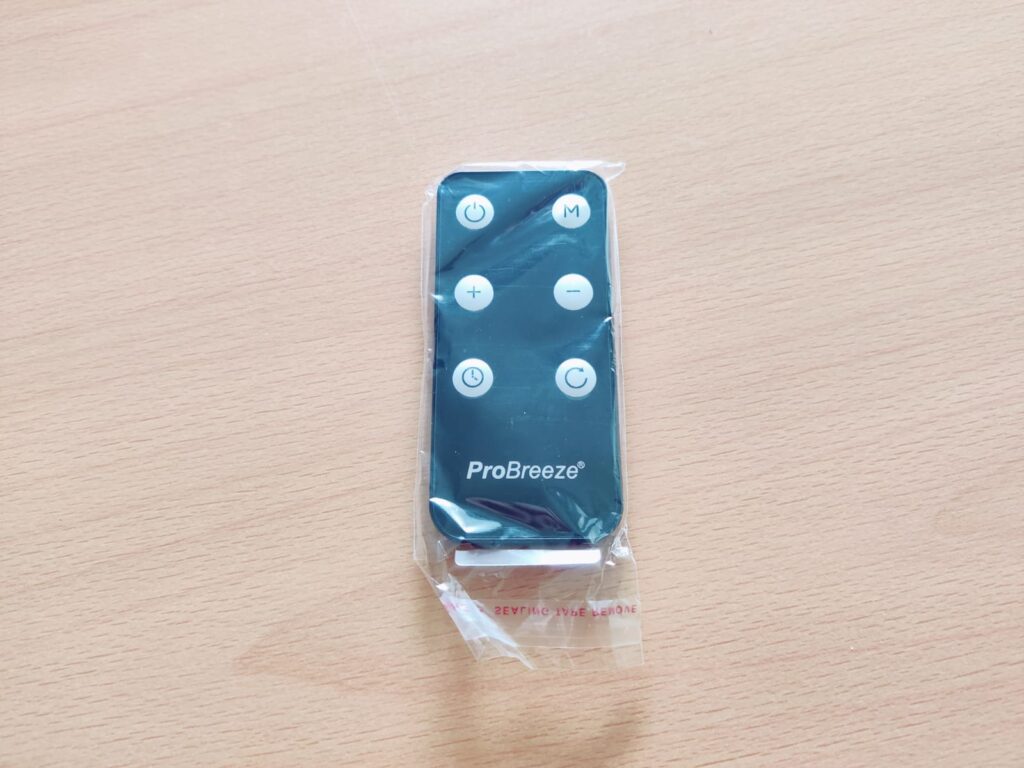 Pro Breeze PB-H15 Heizlüfter Fernbedienung verpackt