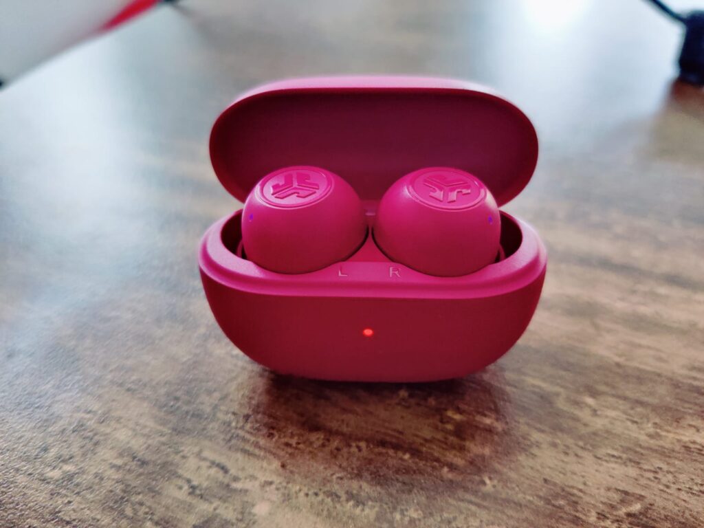 JLab Go Pop ANC Bluetooth-Kopfhörer Ladecase LED-Anzeige
