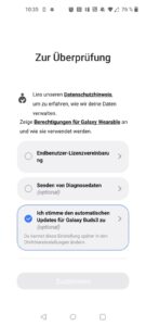 Samsung Galaxy Buds3 Kopfhörer App Datenschutzhinweise