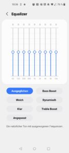 Samsung Galaxy Buds3 Kopfhörer App Equalizer-Einstellungen