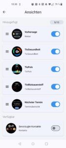 Mobvoi TicWatch Pro 5 Smartwatch App Ansichten