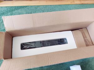 Creative Stage 2.1 Soundbar Umverpackung offen 2