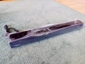 Creative Stage 2.1 Soundbar in Plastik verpackt
