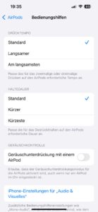 Apple AirPods 4 Bluetooth-Kopfhörer Bedienungshilfen