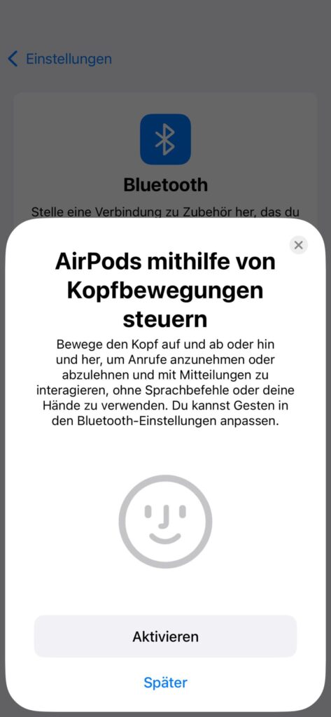 Apple AirPods 4 Kopfhörer Kopfgesten-Steuerung