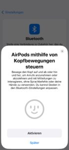 Apple AirPods 4 Bluetooth-Kopfhörer Steuern via Kopfbewegungen
