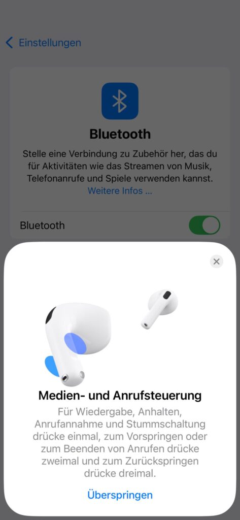 Apple AirPods 4 Kopfhörer Medien- und Anrufsteuerung