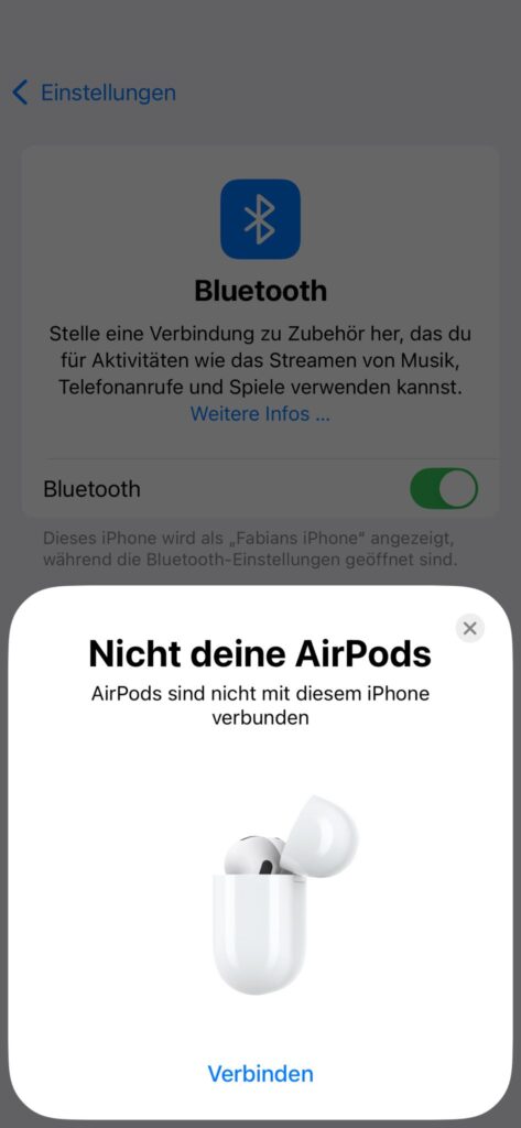 Apple AirPods 4 Bluetooth-Kopfhörer mit iPhone verbinden
