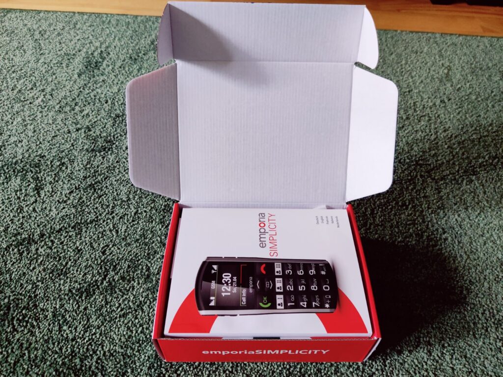 Emporia SIMPLICITY Seniorenhandy Verpackung offen