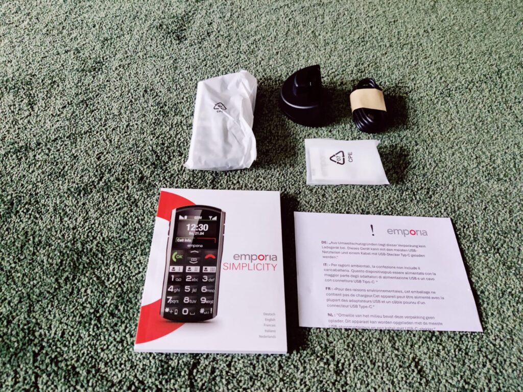 Emporia SIMPLICITY Seniorenhandy mit Zubehör