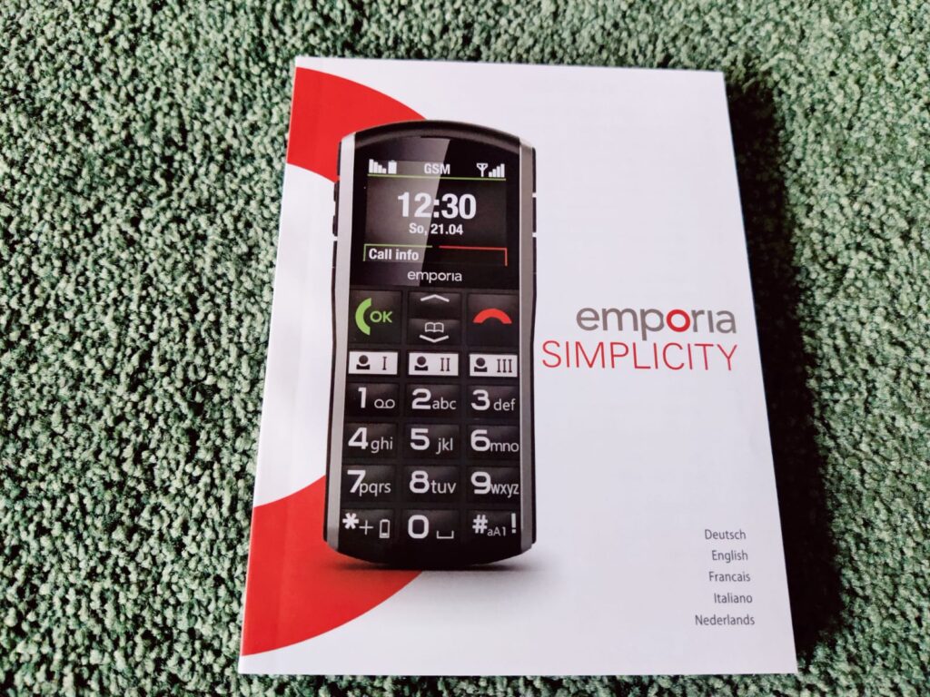 Emporia SIMPLICITY Seniorenhandy Bedienungsanleitung