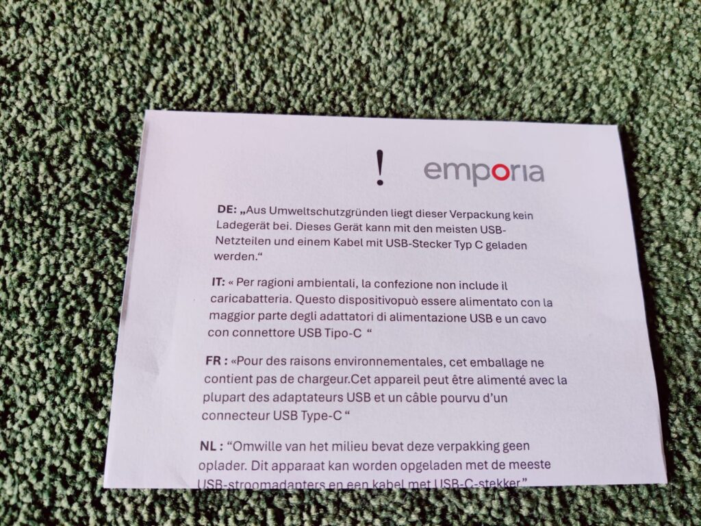 Emporia SIMPLICITY Seniorenhandy Lieferhinweis