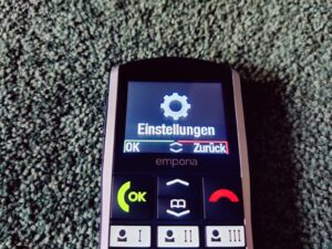 Emporia SIMPLICITY Seniorenhandy Einstellungen