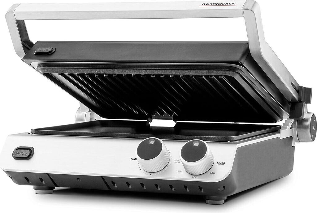 Kontaktgrill mit glatter Grillplatte zum Braten