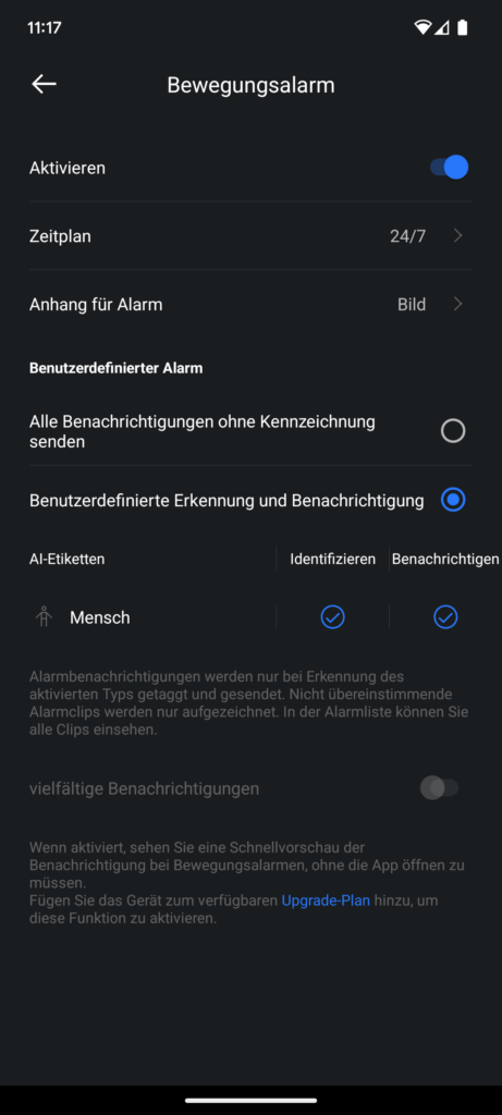 App der Wansview A1 Überwachungskamera (16)