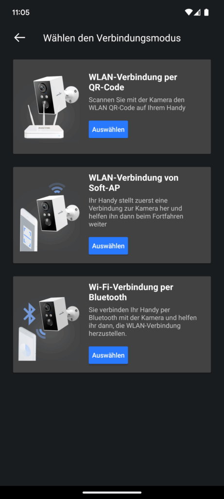App der Wansview A1 Überwachungskamera