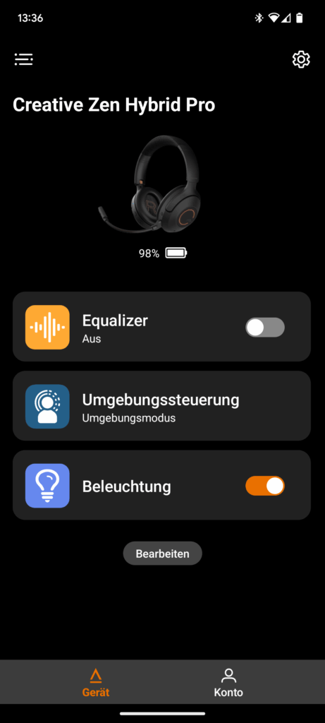 App des Creative Zen Hybrid Pro Headsets