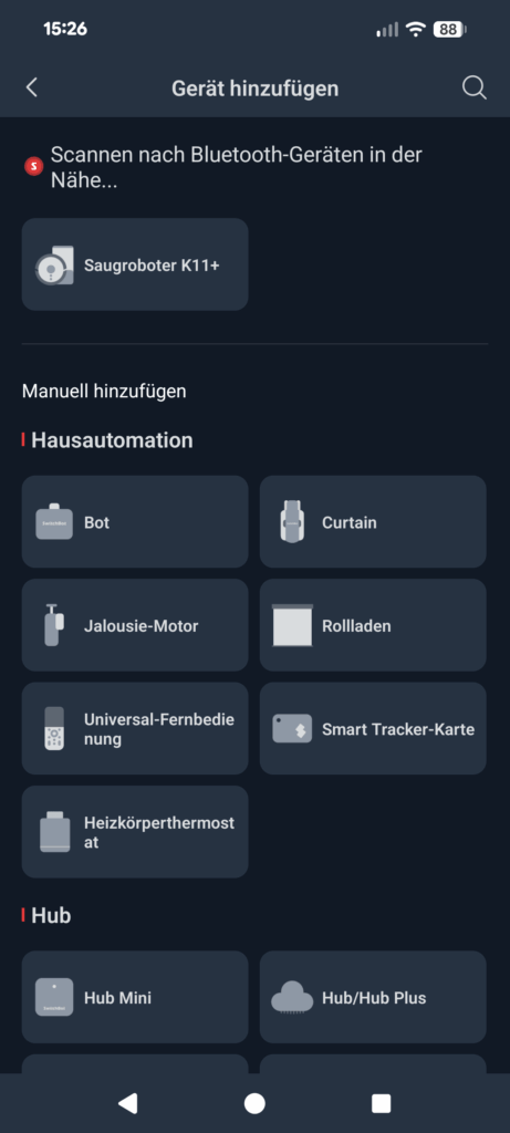 App des SwitchBot K11+ Staubsauger-Roboters (4)
