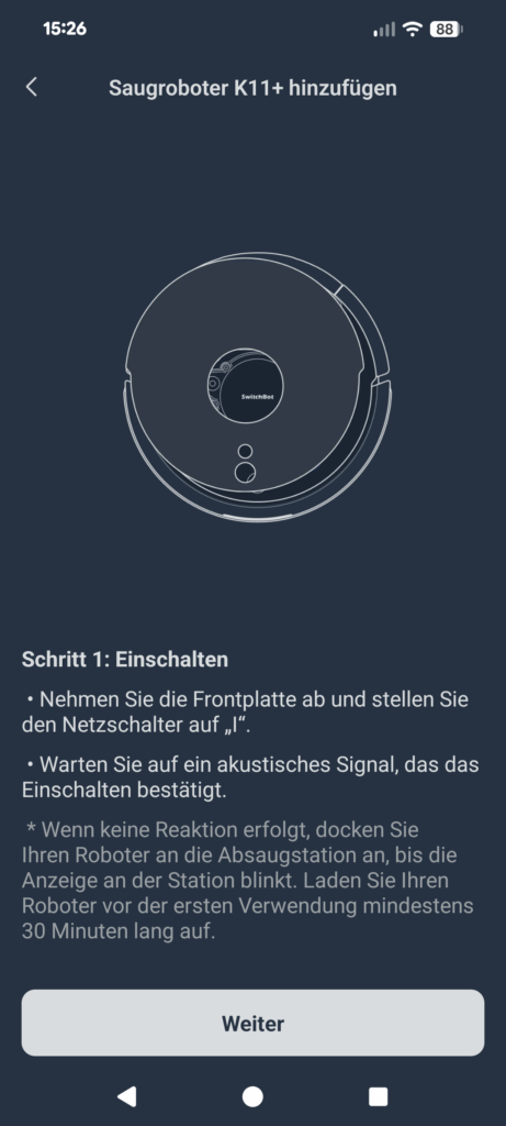 App des SwitchBot K11+ Staubsauger-Roboters (5)