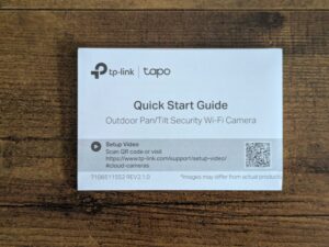 Kurzanleitung der Tapo TP-Link C520WS Überwachungskamera