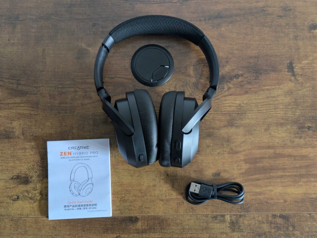 Lieferumfang des Creative Zen Hybrid Pro Headsets