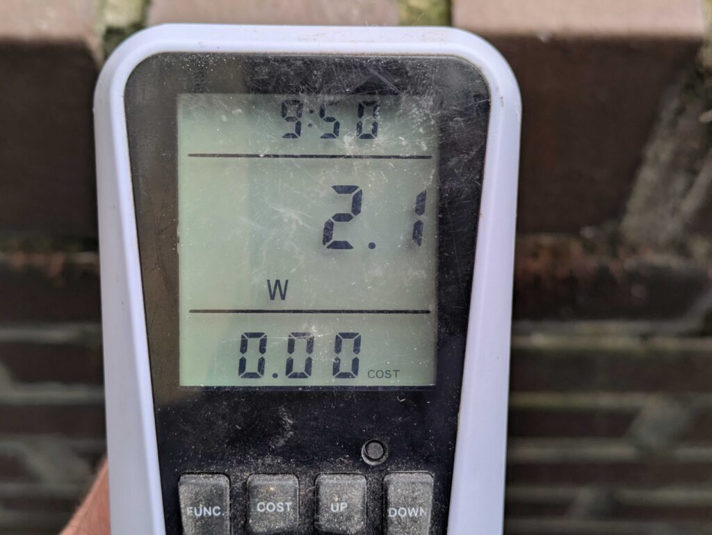 Stromverbrauch der Tapo TP-Link C520WS Überwachungskamera