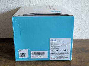 Verpackung der NUASI RBX-S60 Wildkamera von links