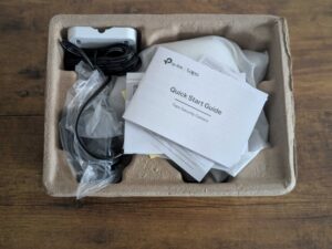 Verpackung der Tapo TP-Link C520WS Überwachungskamera geöffnet