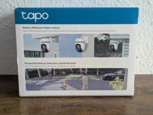 Verpackung der Tapo TP-Link C520WS Überwachungskamera von hinten