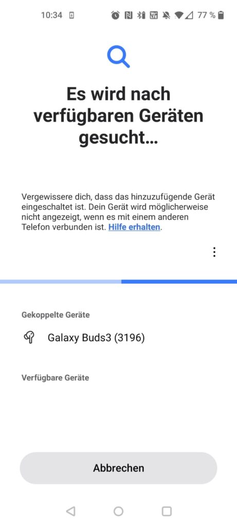 Samsung Galaxy Buds 3 In-Ear-Bluetooth-Kopfhörer App Gerätesuche