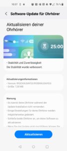 Samsung Galaxy Buds 3 In-Ear-Bluetooth-Kopfhörer App Software-Update