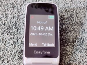 Easyfone Prime-A1 Pro Seniorenhandy Display Startseite