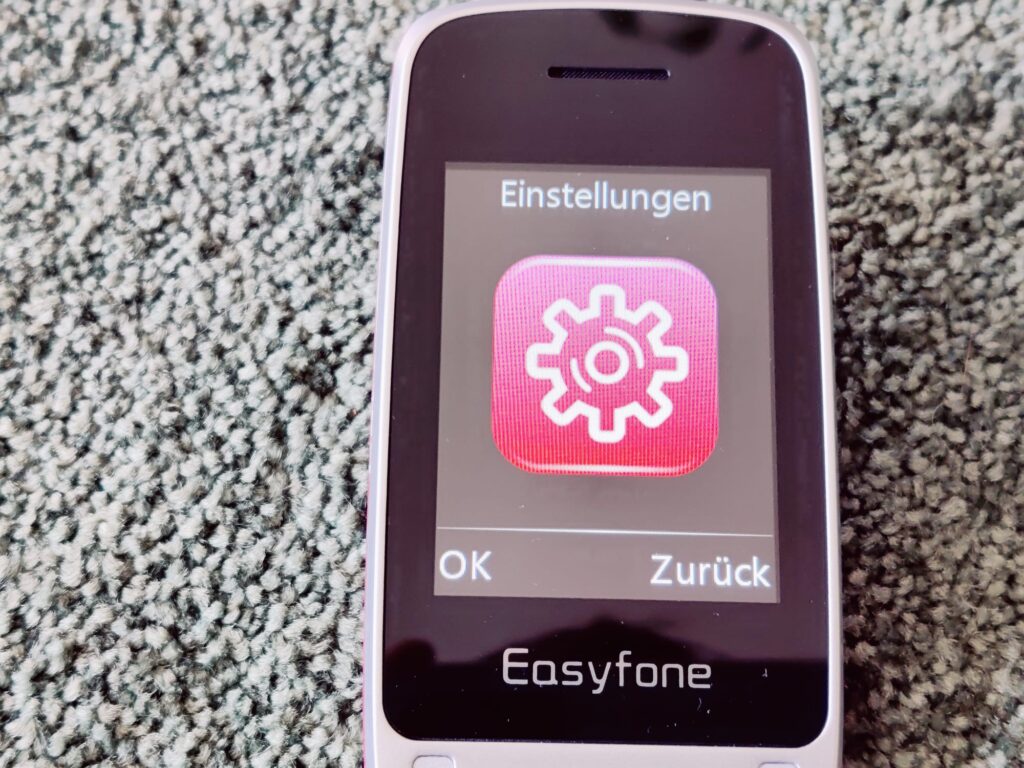 Easyfone Prime-A1 Pro Seniorenhandy Einstellungen