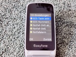 Easyfone Prime-A1 Pro Seniorenhandy SOS-Nummern