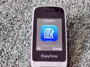 Easyfone Prime-A1 Pro Seniorenhandy Aufgabenmenü