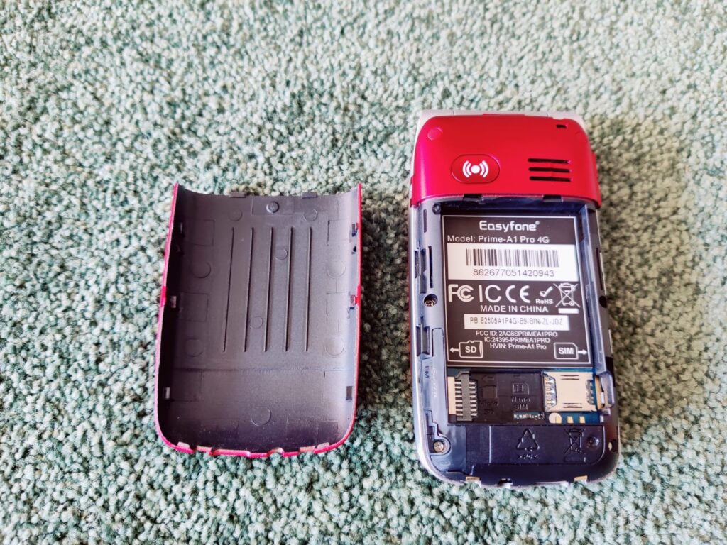 Easyfone Prime-A1 Pro Seniorenhandy Akkufach