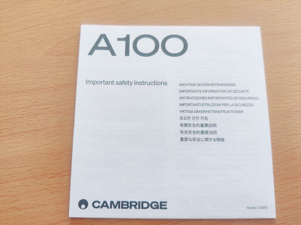 Cambridge Audio Melomania A100 In-Ear-Kopfhörer Sicherheitshinweise