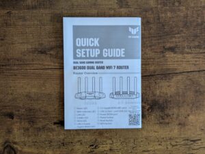 Anleitung des ASUS TUF Gaming BE3600 Routers